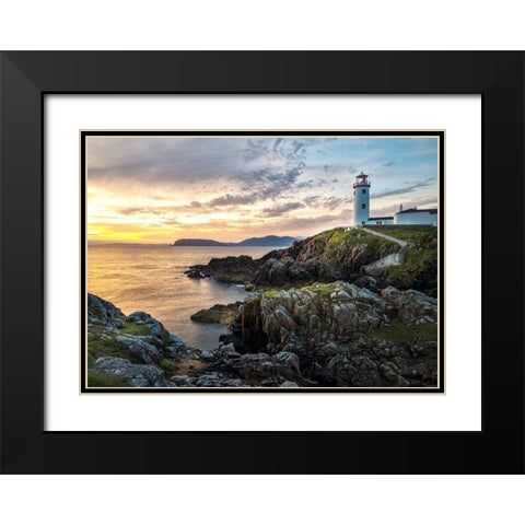 Irish Morning III Black Modern Wood Framed Art Print with Double Matting by Head, Danny