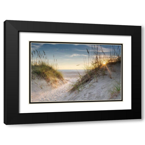 The Dunes Black Modern Wood Framed Art Print with Double Matting by Head, Danny