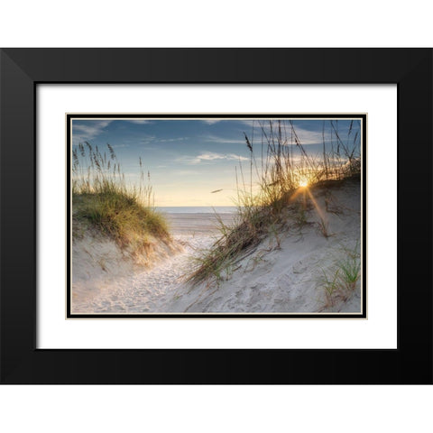 The Dunes Black Modern Wood Framed Art Print with Double Matting by Head, Danny