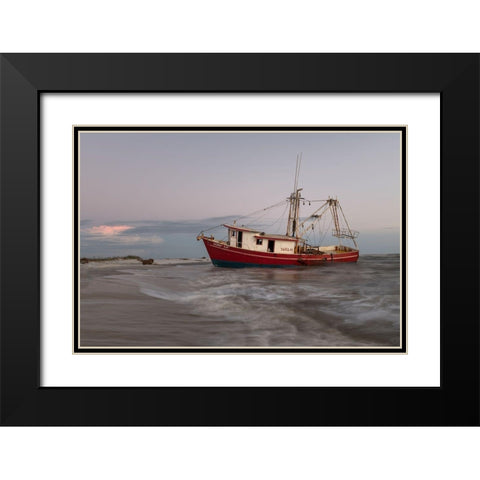 Run Aground II Black Modern Wood Framed Art Print with Double Matting by Head, Danny
