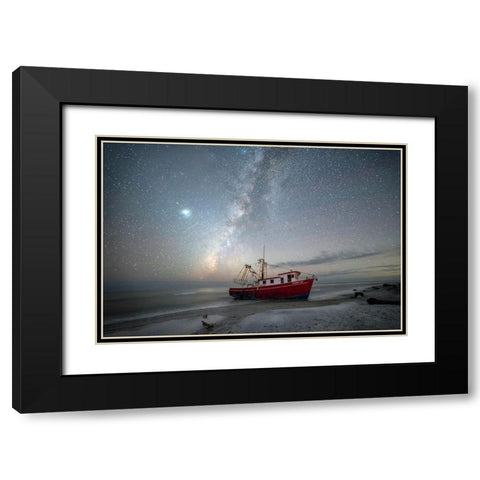 Nautical Sky I Black Modern Wood Framed Art Print with Double Matting by Head, Danny