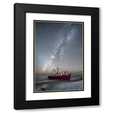 At Rest Black Modern Wood Framed Art Print with Double Matting by Head, Danny
