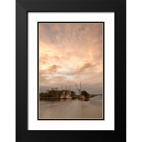 Harbor Sky Black Modern Wood Framed Art Print with Double Matting by Head, Danny