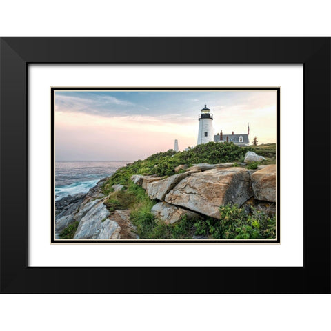 Rocky Shores Black Modern Wood Framed Art Print with Double Matting by Head, Danny