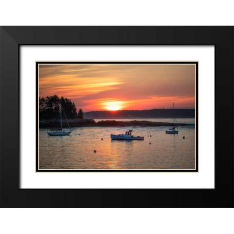 New Dawn Black Modern Wood Framed Art Print with Double Matting by Head, Danny