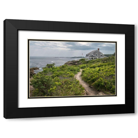 Coastal Cottage Black Modern Wood Framed Art Print with Double Matting by Head, Danny