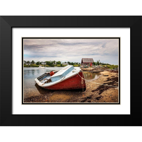Out of Service IV Black Modern Wood Framed Art Print with Double Matting by Head, Danny
