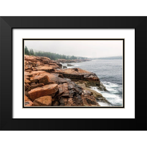 Red Rocks Black Modern Wood Framed Art Print with Double Matting by Head, Danny