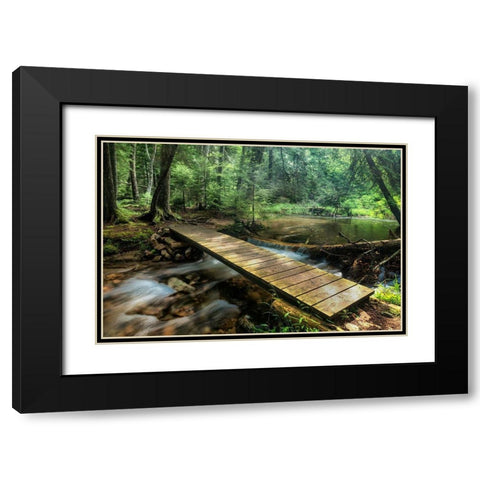 The Crossing Black Modern Wood Framed Art Print with Double Matting by Head, Danny