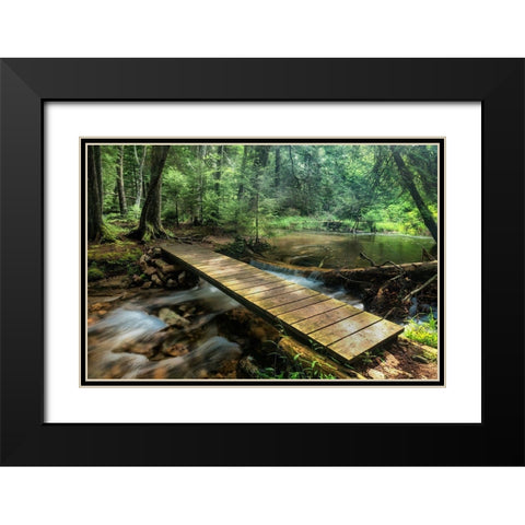 The Crossing Black Modern Wood Framed Art Print with Double Matting by Head, Danny