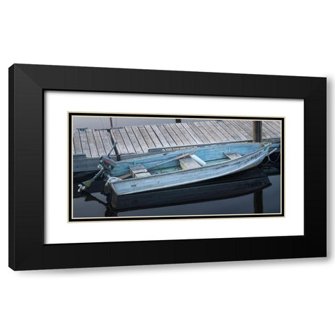 Old Blue Black Modern Wood Framed Art Print with Double Matting by Head, Danny