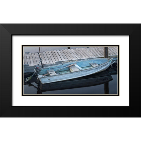 Old Blue Black Modern Wood Framed Art Print with Double Matting by Head, Danny