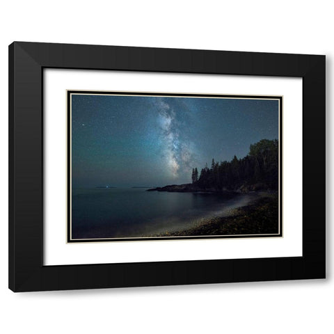 Acadia Sky II Black Modern Wood Framed Art Print with Double Matting by Head, Danny