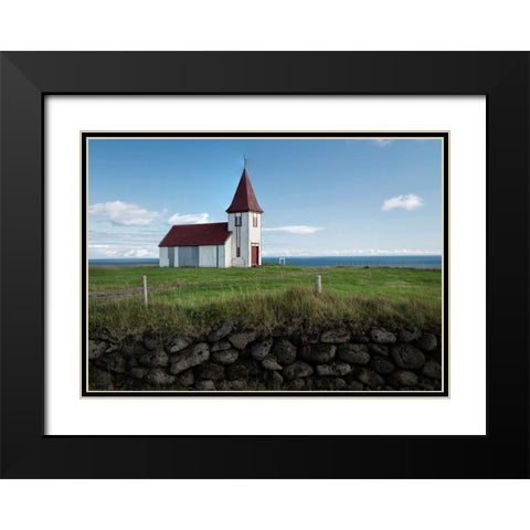 Church by the Sea I Black Modern Wood Framed Art Print with Double Matting by Head, Danny