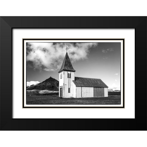 Church by the Sea III Black Modern Wood Framed Art Print with Double Matting by Head, Danny