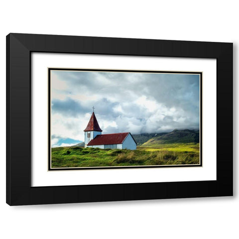 Church by the Sea IV Black Modern Wood Framed Art Print with Double Matting by Head, Danny