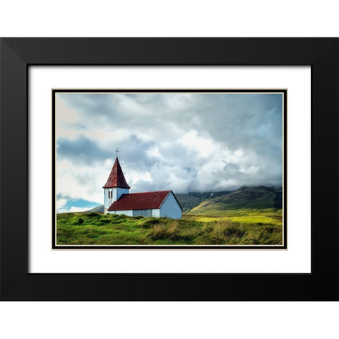 Church by the Sea IV Black Modern Wood Framed Art Print with Double Matting by Head, Danny