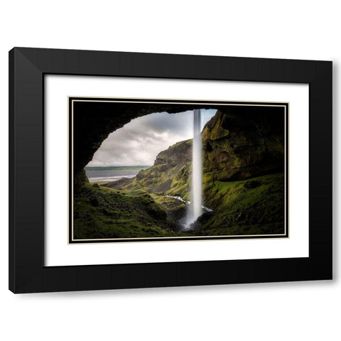 From Behind II Black Modern Wood Framed Art Print with Double Matting by Head, Danny