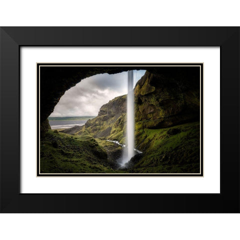 From Behind II Black Modern Wood Framed Art Print with Double Matting by Head, Danny