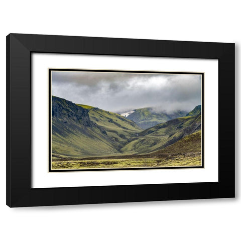 Highland View I Black Modern Wood Framed Art Print with Double Matting by Head, Danny