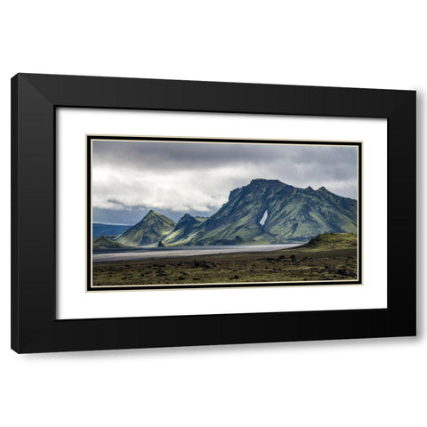 Highland View II Black Modern Wood Framed Art Print with Double Matting by Head, Danny