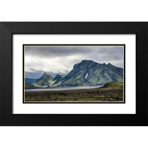 Highland View II Black Modern Wood Framed Art Print with Double Matting by Head, Danny