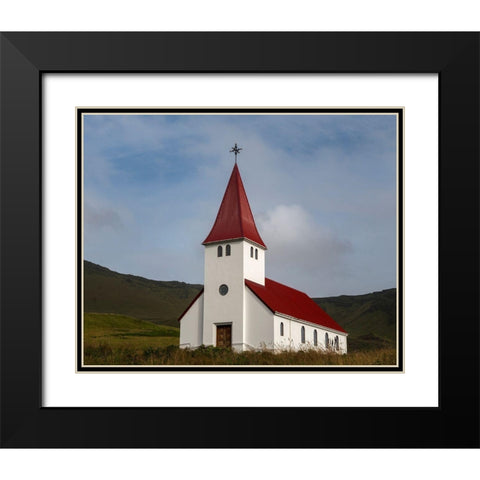 Church at Vik I Black Modern Wood Framed Art Print with Double Matting by Head, Danny