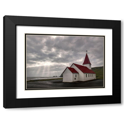God Rays Black Modern Wood Framed Art Print with Double Matting by Head, Danny