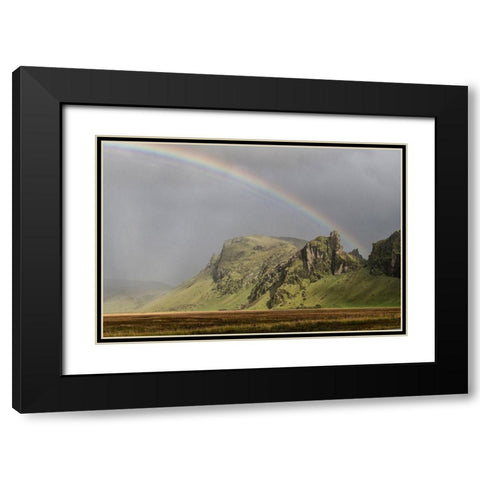 Mountain Rainbow Black Modern Wood Framed Art Print with Double Matting by Head, Danny