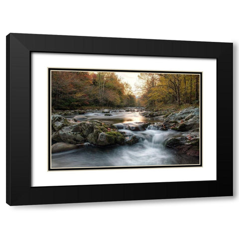 First Light at Greenbrier Black Modern Wood Framed Art Print with Double Matting by Head, Danny