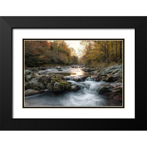 First Light at Greenbrier Black Modern Wood Framed Art Print with Double Matting by Head, Danny