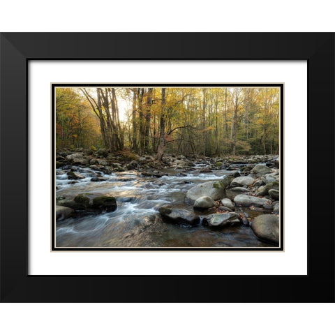 Reflecting Sunrise Black Modern Wood Framed Art Print with Double Matting by Head, Danny