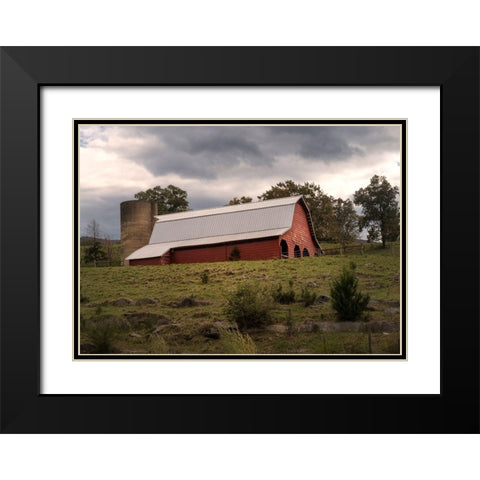 Barn at Bush Farms Black Modern Wood Framed Art Print with Double Matting by Head, Danny