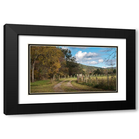 Between the Fences Black Modern Wood Framed Art Print with Double Matting by Head, Danny