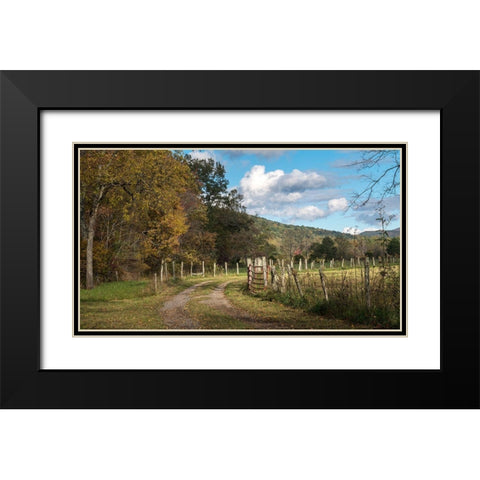 Between the Fences Black Modern Wood Framed Art Print with Double Matting by Head, Danny