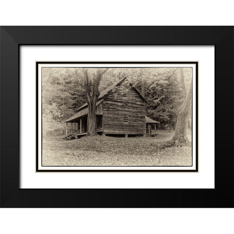 Early Cabin Black Modern Wood Framed Art Print with Double Matting by Head, Danny