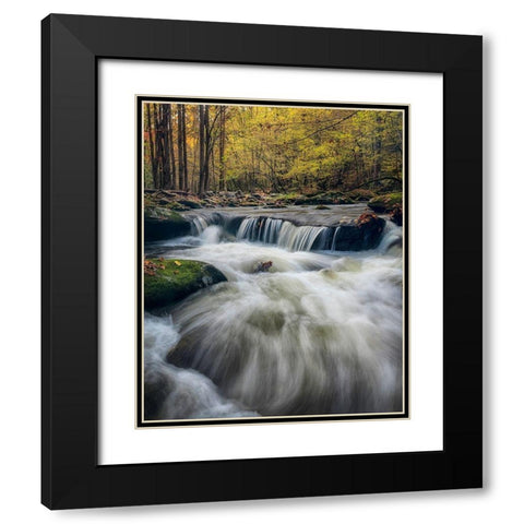 In Deep Black Modern Wood Framed Art Print with Double Matting by Head, Danny