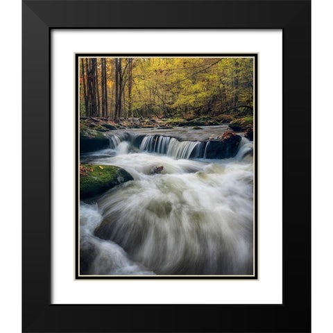 In Deep Black Modern Wood Framed Art Print with Double Matting by Head, Danny