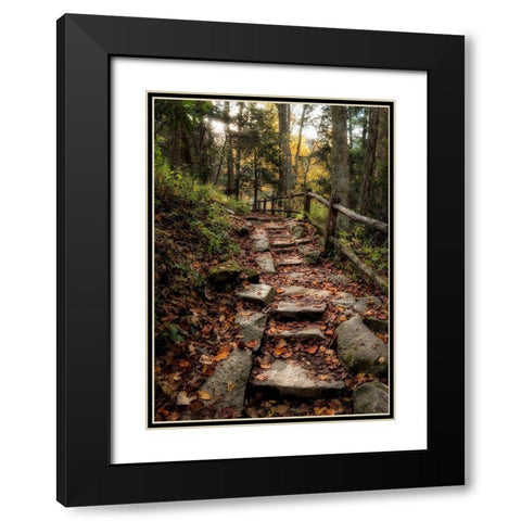 Step It Up Black Modern Wood Framed Art Print with Double Matting by Head, Danny