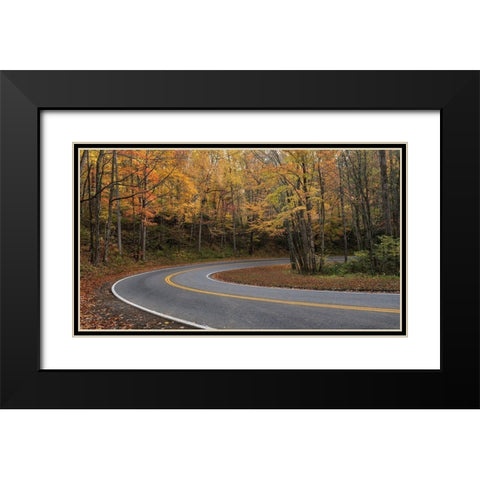 Mountain Loop Black Modern Wood Framed Art Print with Double Matting by Head, Danny