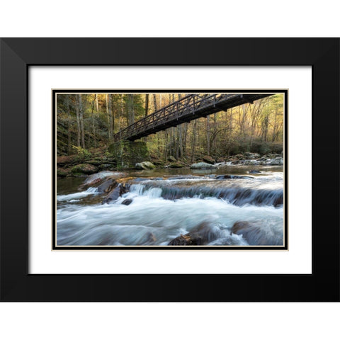 Bridge to Autumn II Black Modern Wood Framed Art Print with Double Matting by Head, Danny