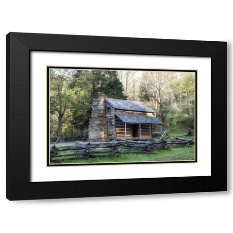 The Cabin I Black Modern Wood Framed Art Print with Double Matting by Head, Danny