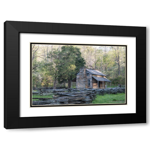 The Cabin II Black Modern Wood Framed Art Print with Double Matting by Head, Danny