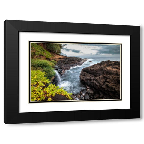 Flowing Inward Black Modern Wood Framed Art Print with Double Matting by Head, Danny