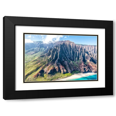 Northshore II Black Modern Wood Framed Art Print with Double Matting by Head, Danny