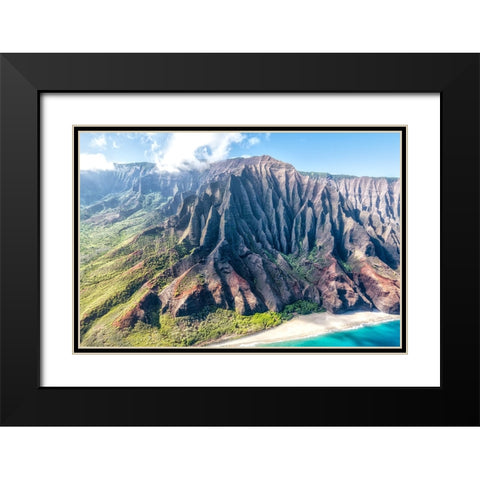 Northshore II Black Modern Wood Framed Art Print with Double Matting by Head, Danny