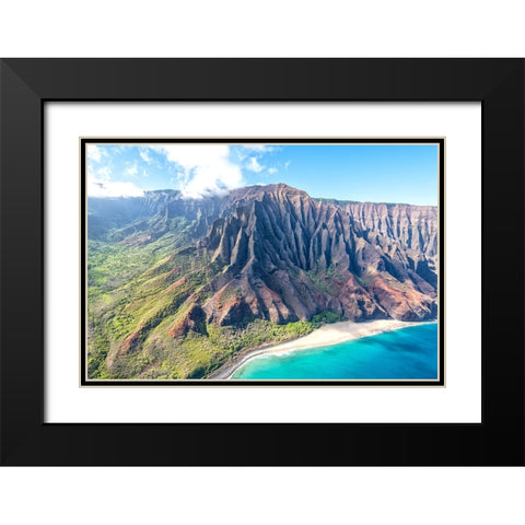 Northshore III Black Modern Wood Framed Art Print with Double Matting by Head, Danny