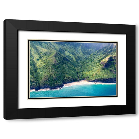 Northshore V Black Modern Wood Framed Art Print with Double Matting by Head, Danny