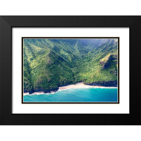 Northshore V Black Modern Wood Framed Art Print with Double Matting by Head, Danny