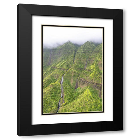 Water Ribbons I Black Modern Wood Framed Art Print with Double Matting by Head, Danny